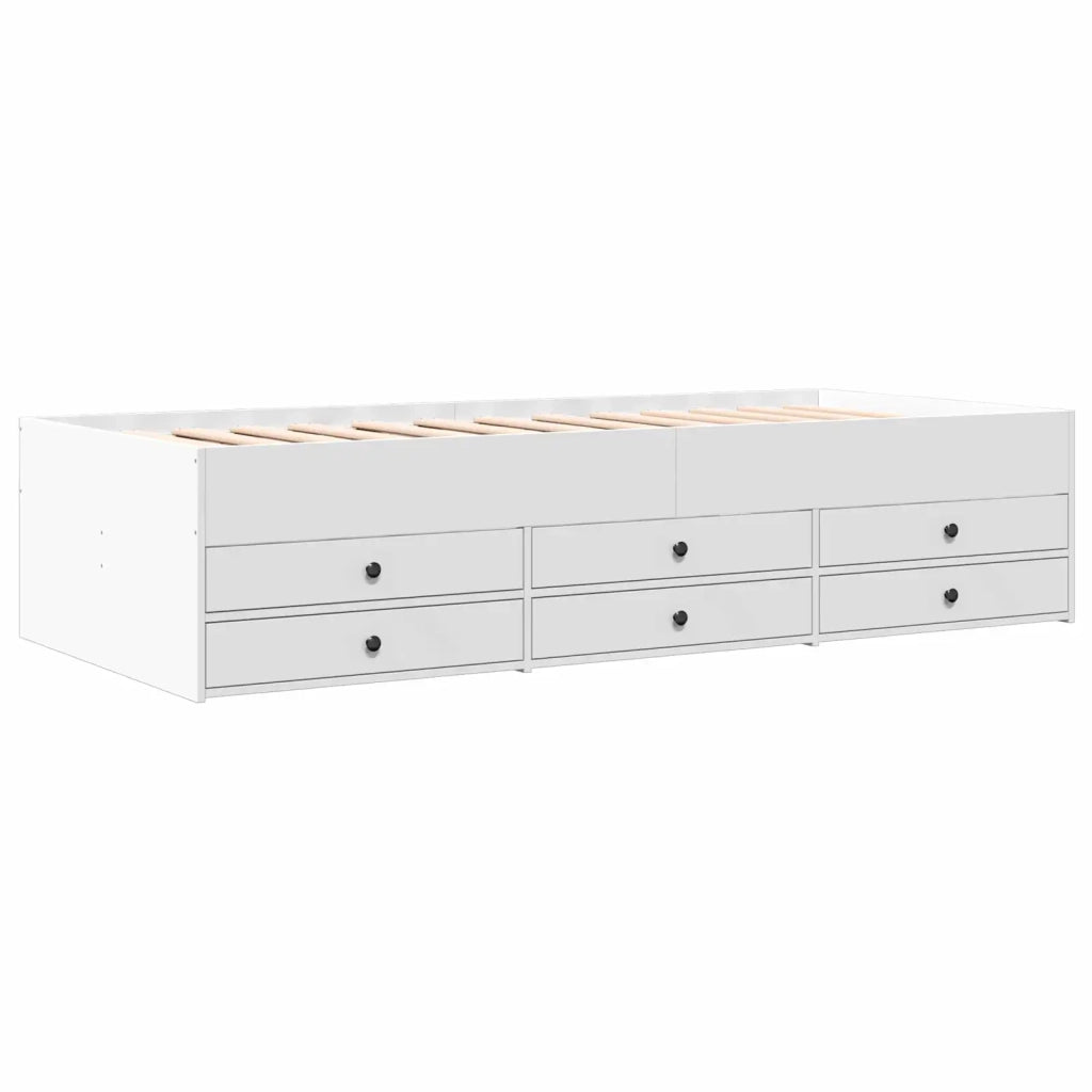 Telaio del letto con storage con cassetto Bianco 80 x 200 cm 3429645