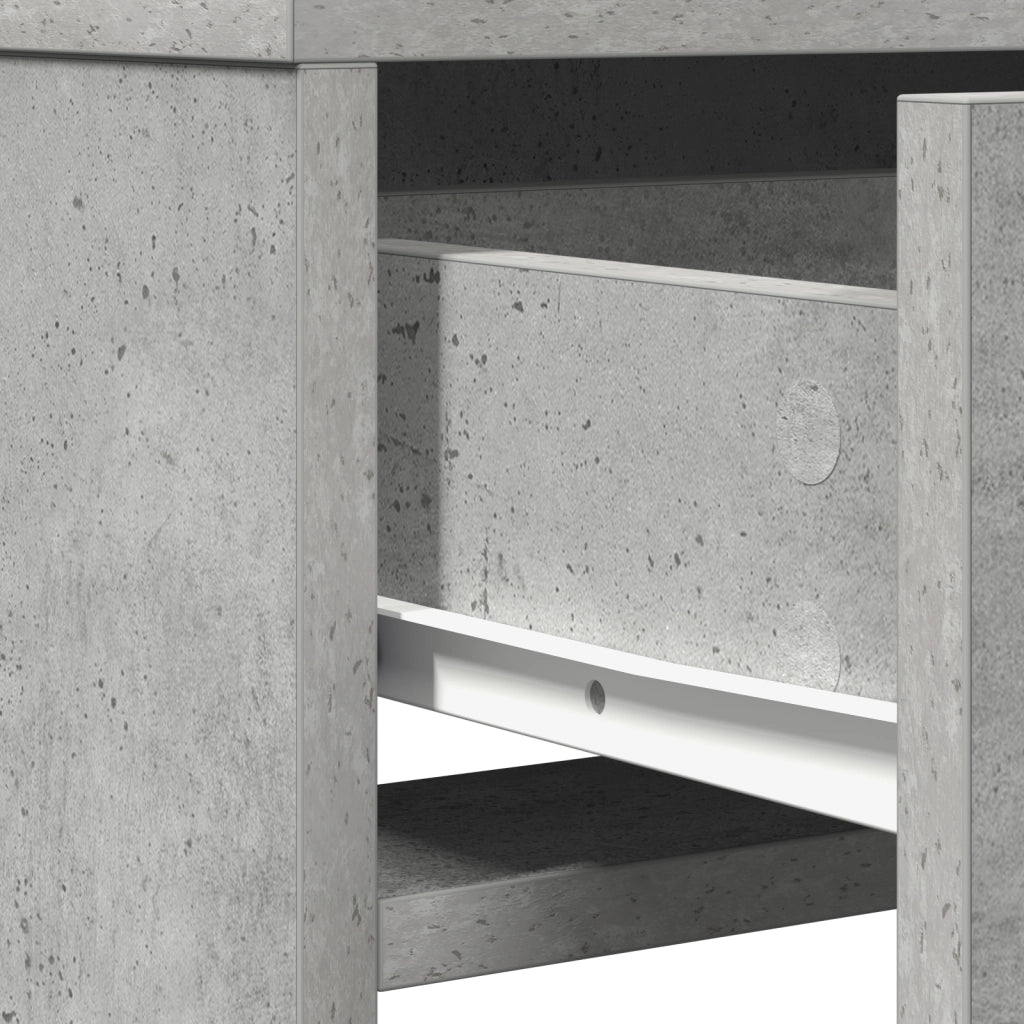 Toletta  con luci LED Grigio cemento 50x41x135 cm