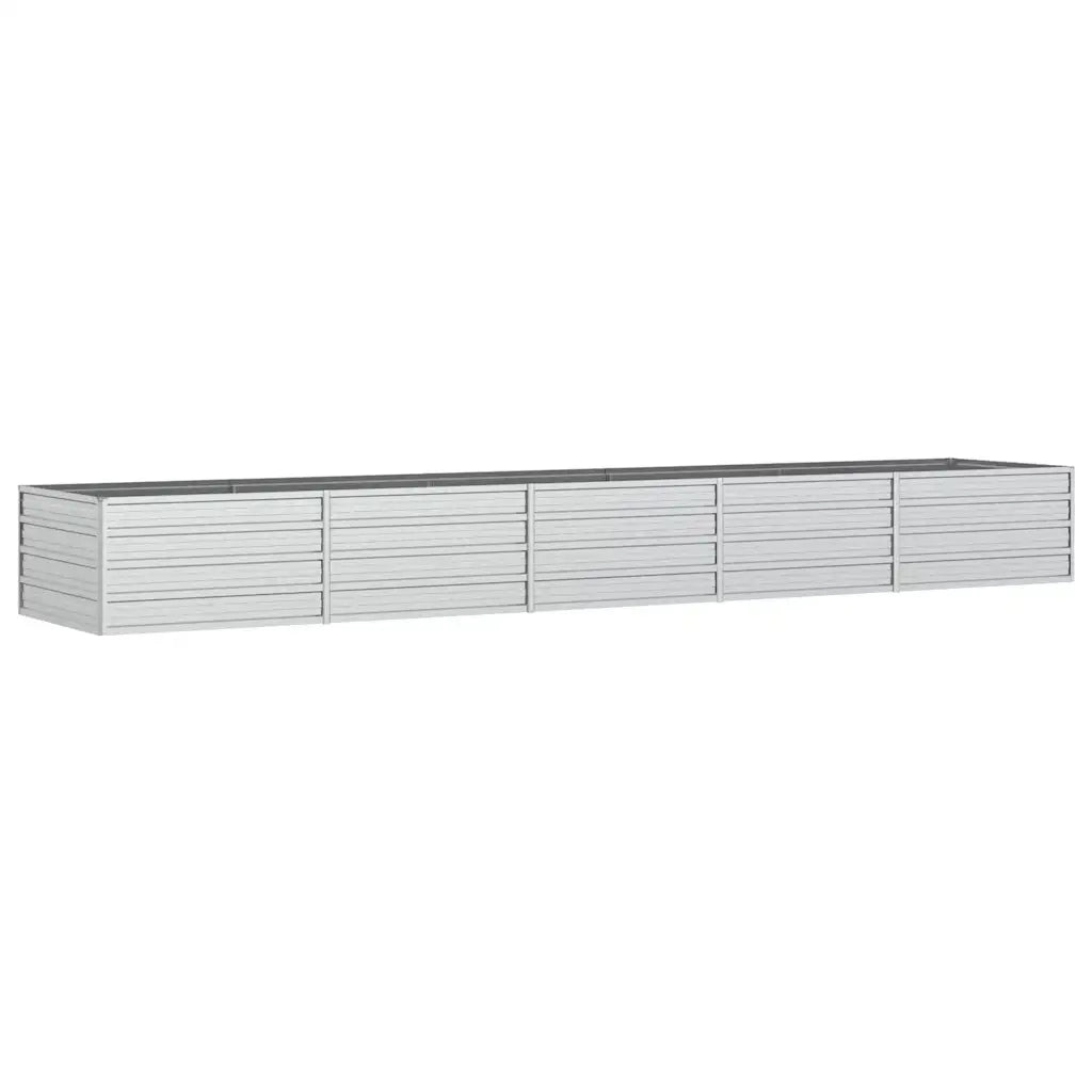 Letto Rialzato Giardino 400x80x45 cm in Acciaio Zincato Argentocod mxl 127775