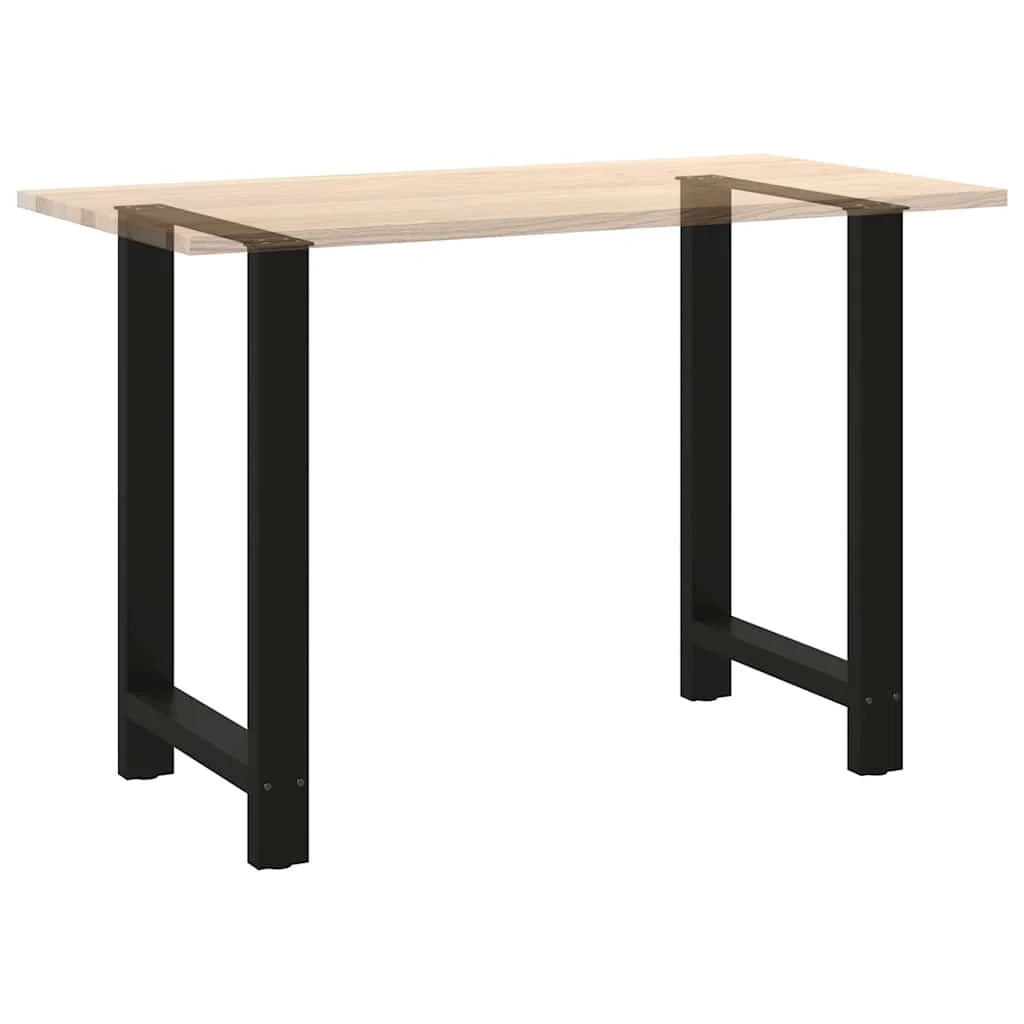 Set di 2 gambe quadrate regolabili per tavolo da bar 60 x 90 cm design moderno acciaio nero 02_0057572