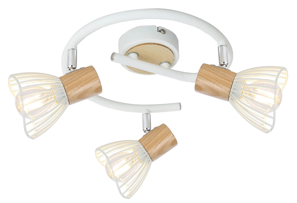 Plafoniera Candellux CHILE 98-61652 bianca legno 3xE14 42 cm
