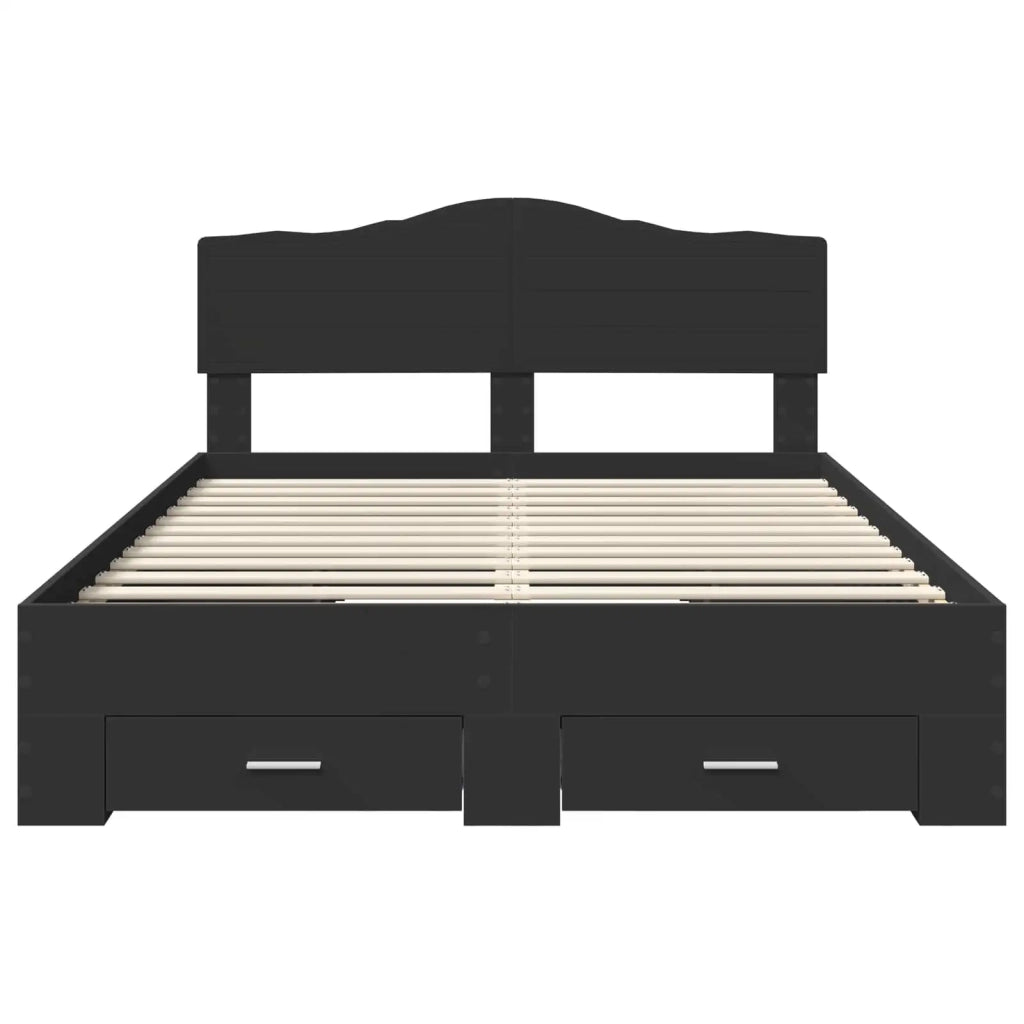 Struttura del letto Nero 140 x 190 cm Legno multistrato 3413194