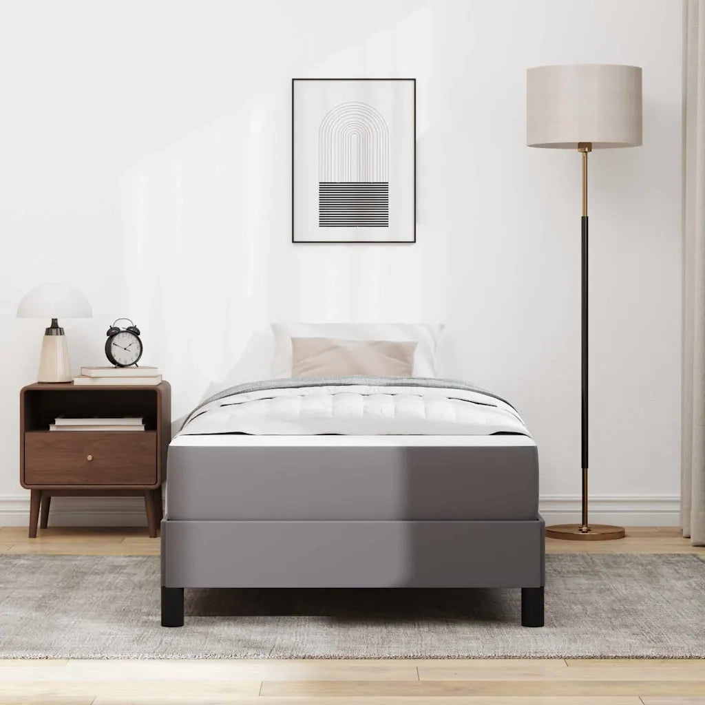 Struttura del letto con materasso Grigio 80 x 200 cm Tessuto