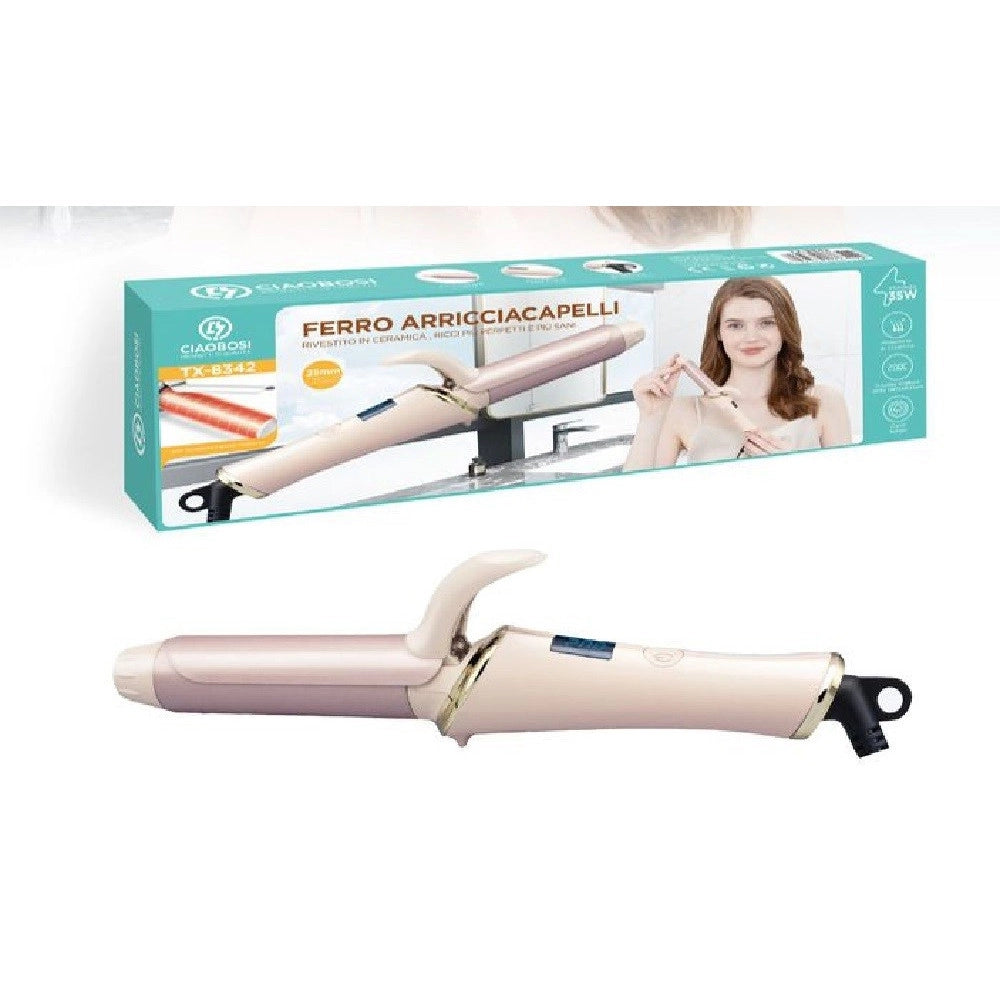Trade Shop - Arricciacapelli Professionale Rivestito In Ceramica Ricci 35 Watt 25 Mm Tx-8342 -