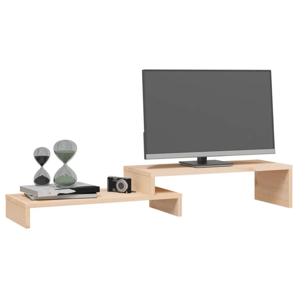 Supporto per Monitor (52-101)x22x14 cm Legno Massello di Pino cod mxl 69486