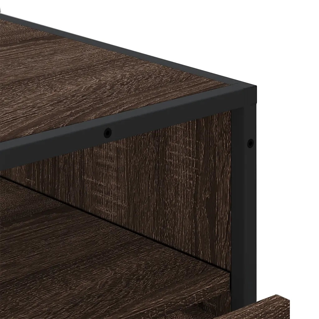 Cassettiera Rovere Marrone 70x41x83,5 cm in Legno Multistrato 849093