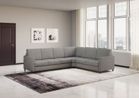 Divano Angolare 6 Posti 281x241x85 cm Karay in Tessuto Grigio