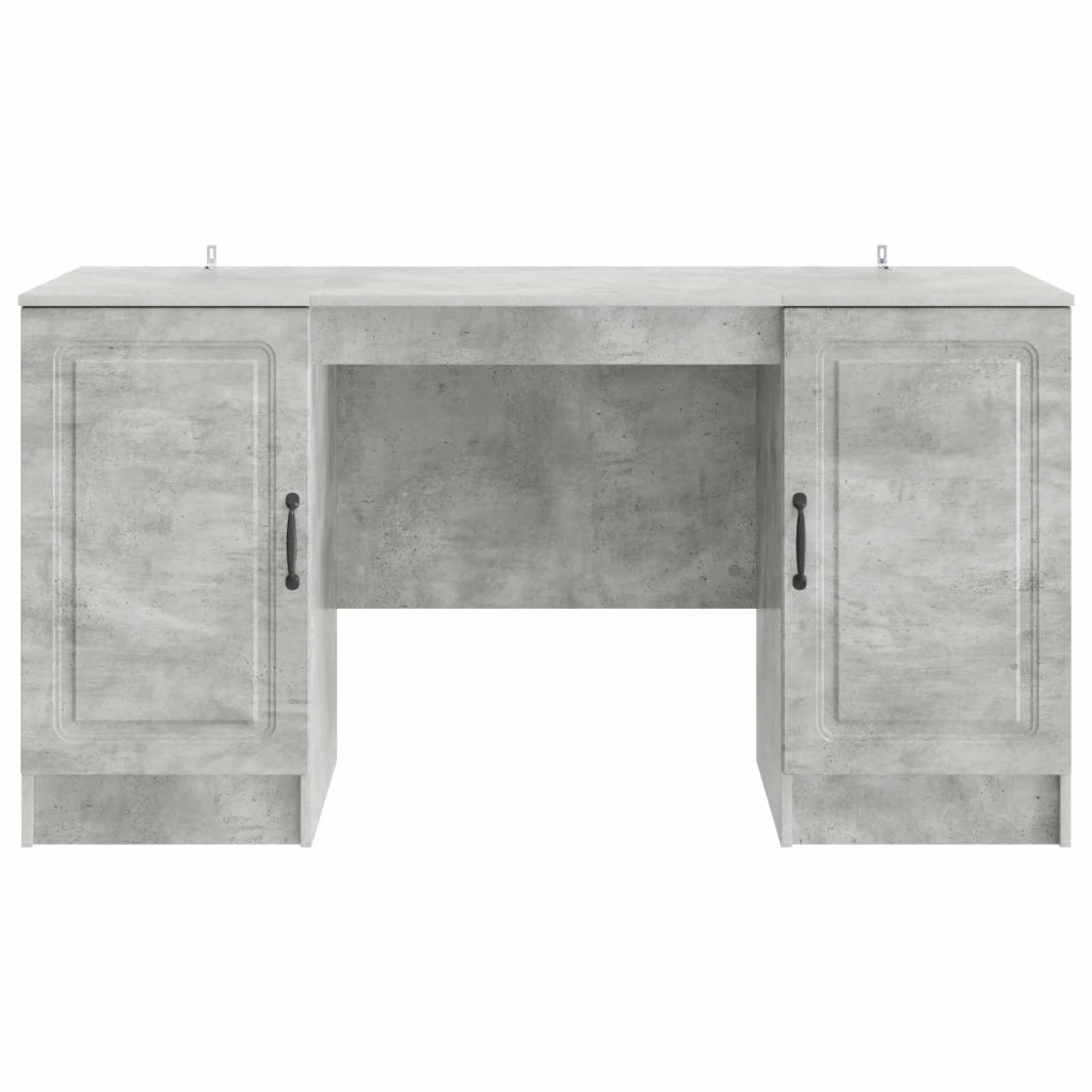 Scrivania con lo scaffale Grigio Cemento 142,5 x 50 x 75 cm
