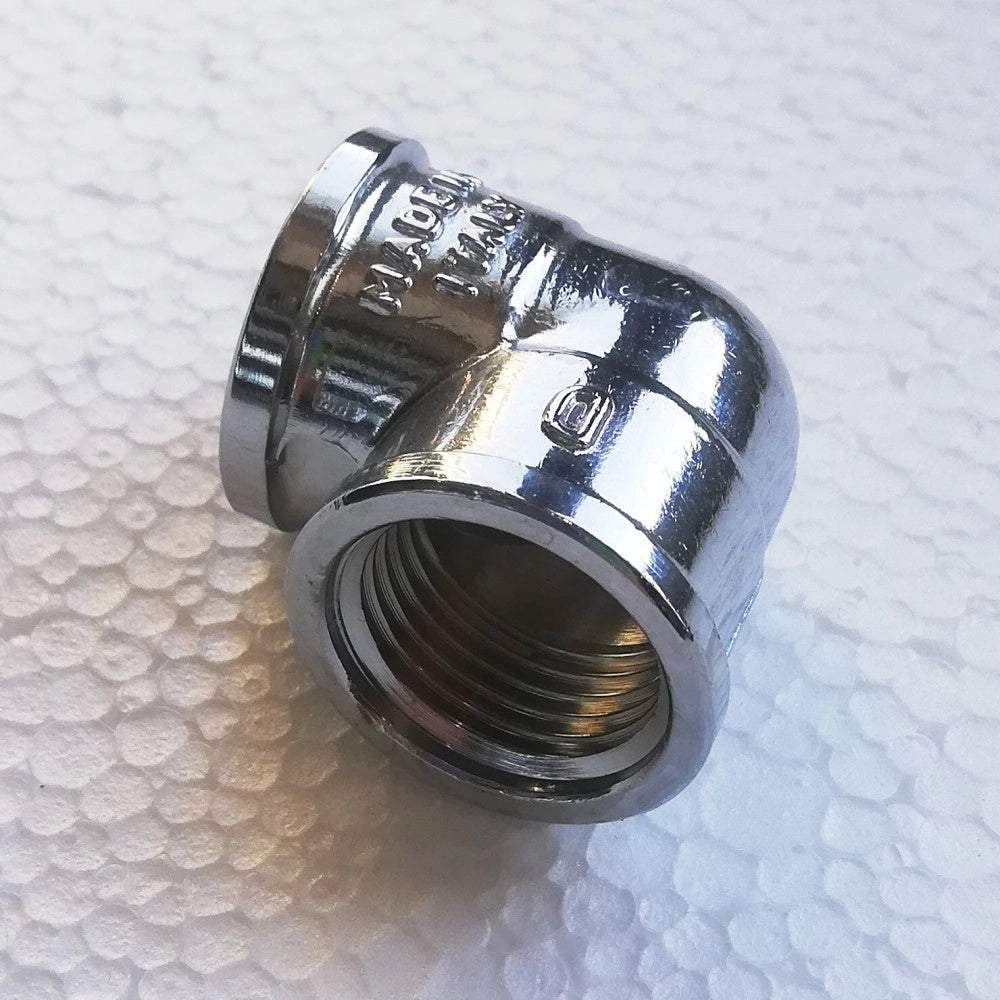 Gomito curva da 1/2 ff in ottone cromato