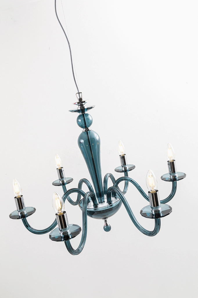 Applique Cristelle in Vetro Lavorato a Mano Bianco, Attacco E14 IP20, Design Classico con Dettagli in Cristallo Ottico - Rossini Illuminazione