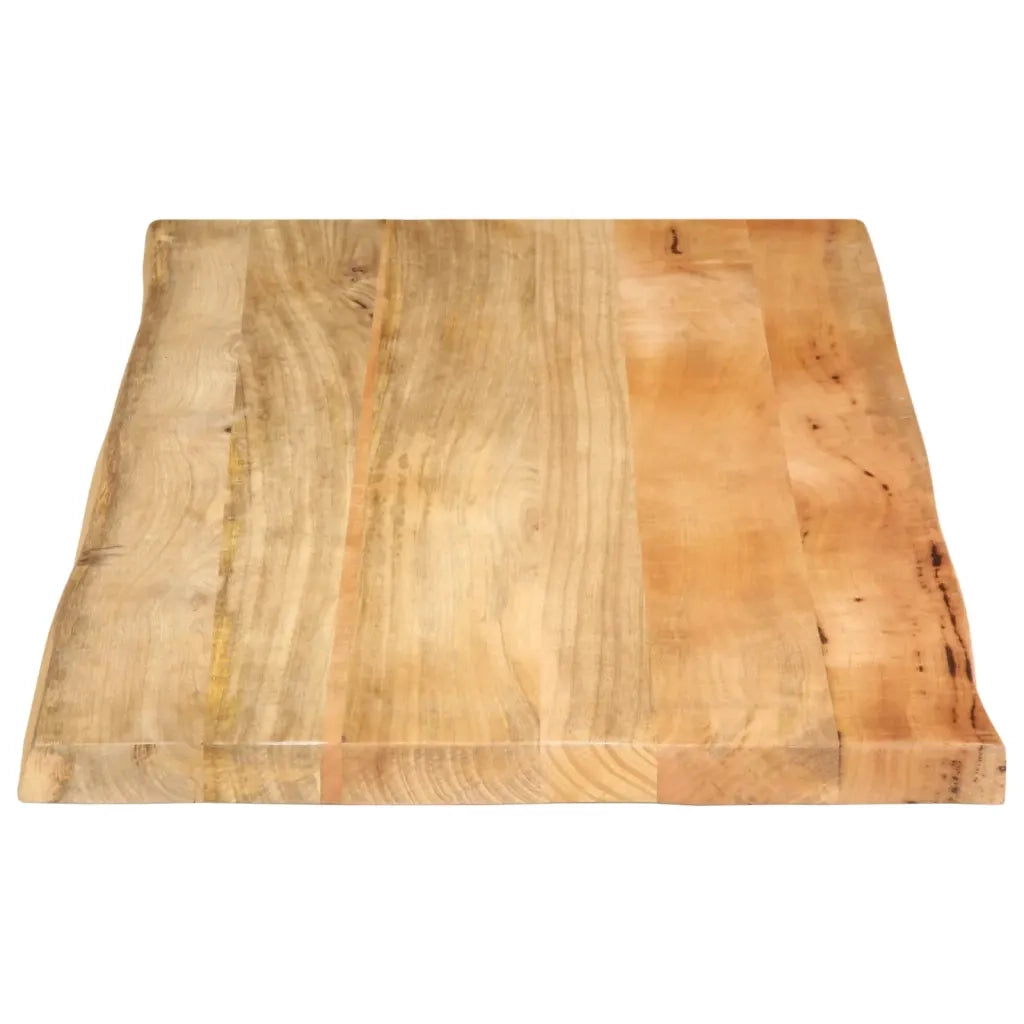 Piano Tavolo 110x60x2,5 cm Bordi Vivi in Legno Massello Mango 370719