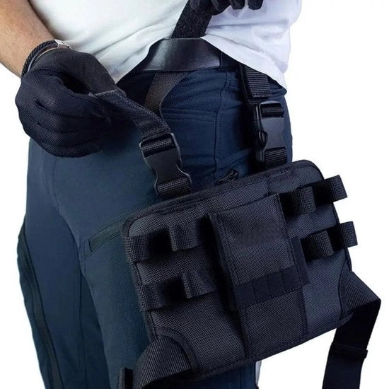 Borsa degli strumenti con chiusura a cinghia - Borsa degli strumenti multifunzione per la riparazione Borsa degli strumenti circolare per essere indossata intorno alla gamba - Organizzatore degli strumenti mini per uso automotive e artigianato edile