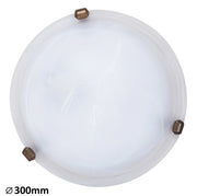 Plafoniera tonda 30 cm vetro alabastro E27 Rabalux 3203