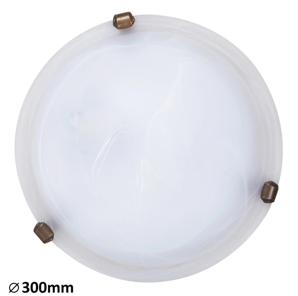Plafoniera tonda 30 cm vetro alabastro E27 Rabalux 3203