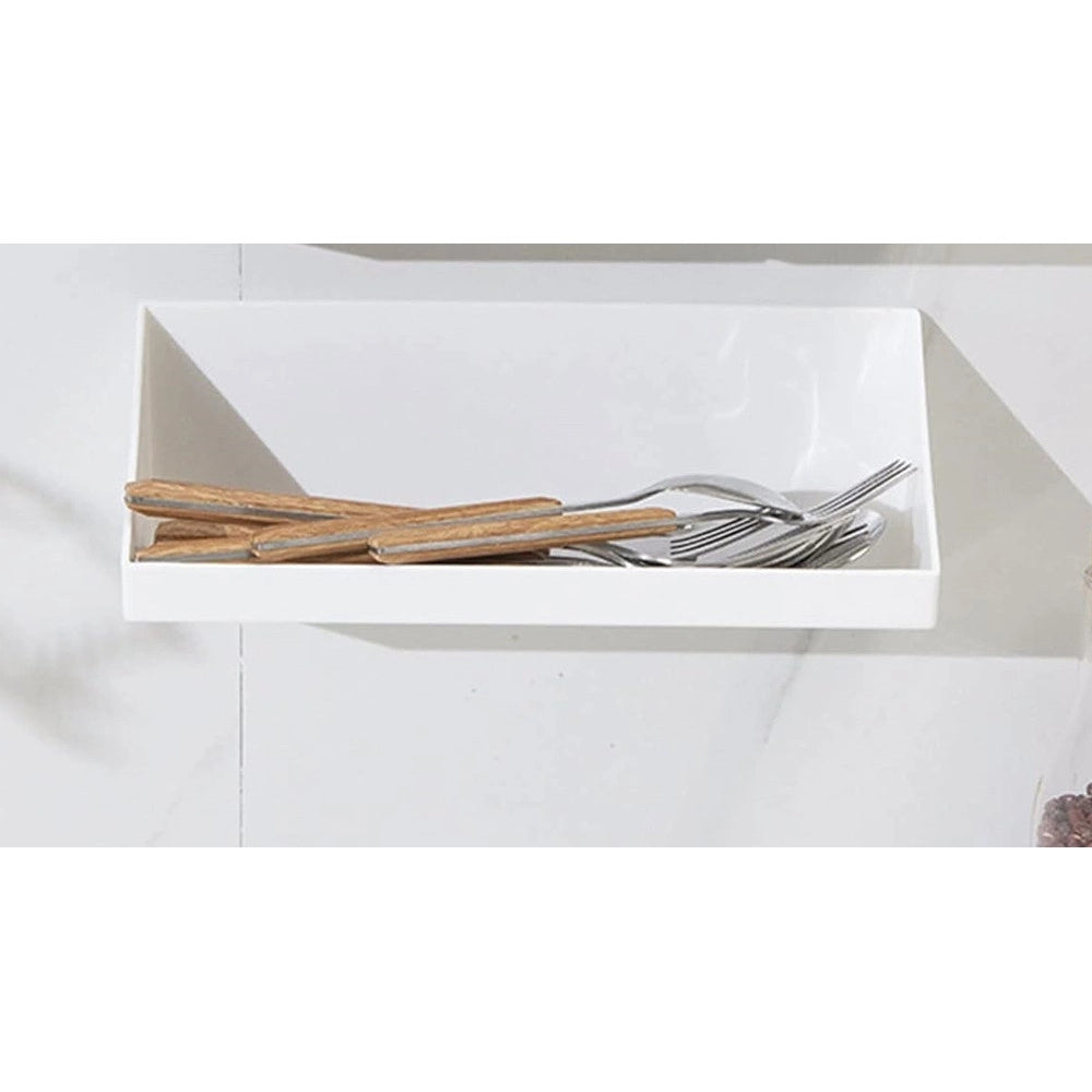 Trade Shop - Vassoio Multiuso Armadietto Organizzatore Accessori Bagno Trucco Bianco 227x77x83mm 10854 -