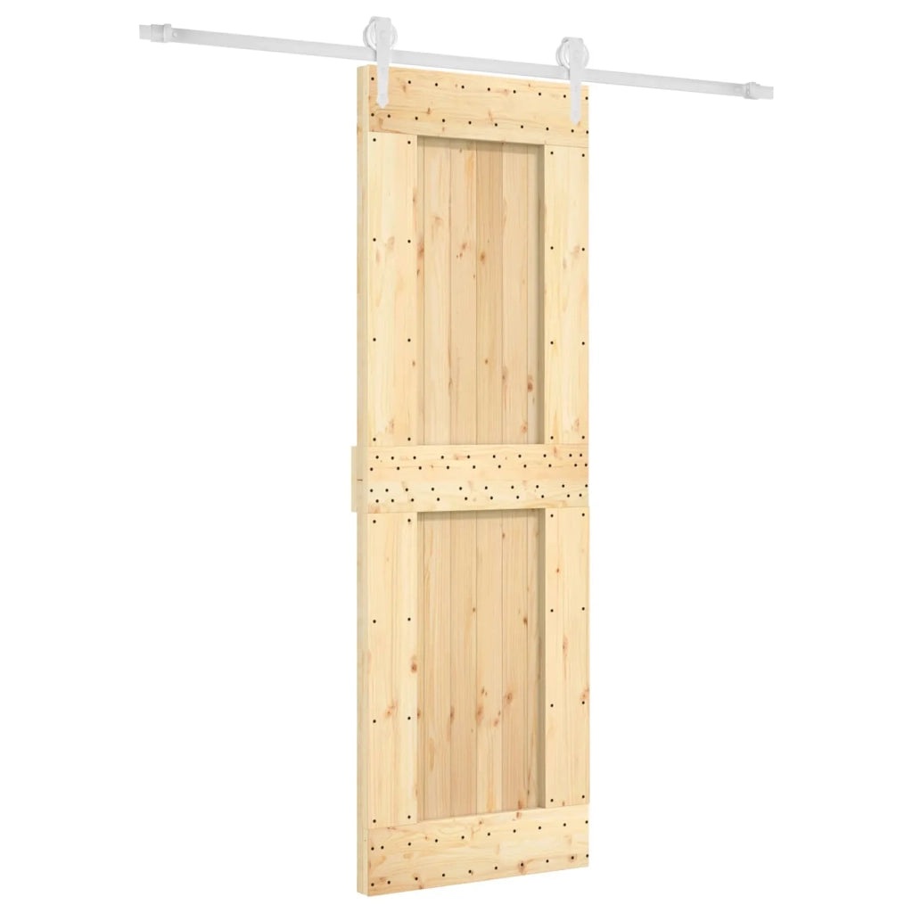 Porta scorrevole Naturale e Bianco 70 x 210 cm 3445182