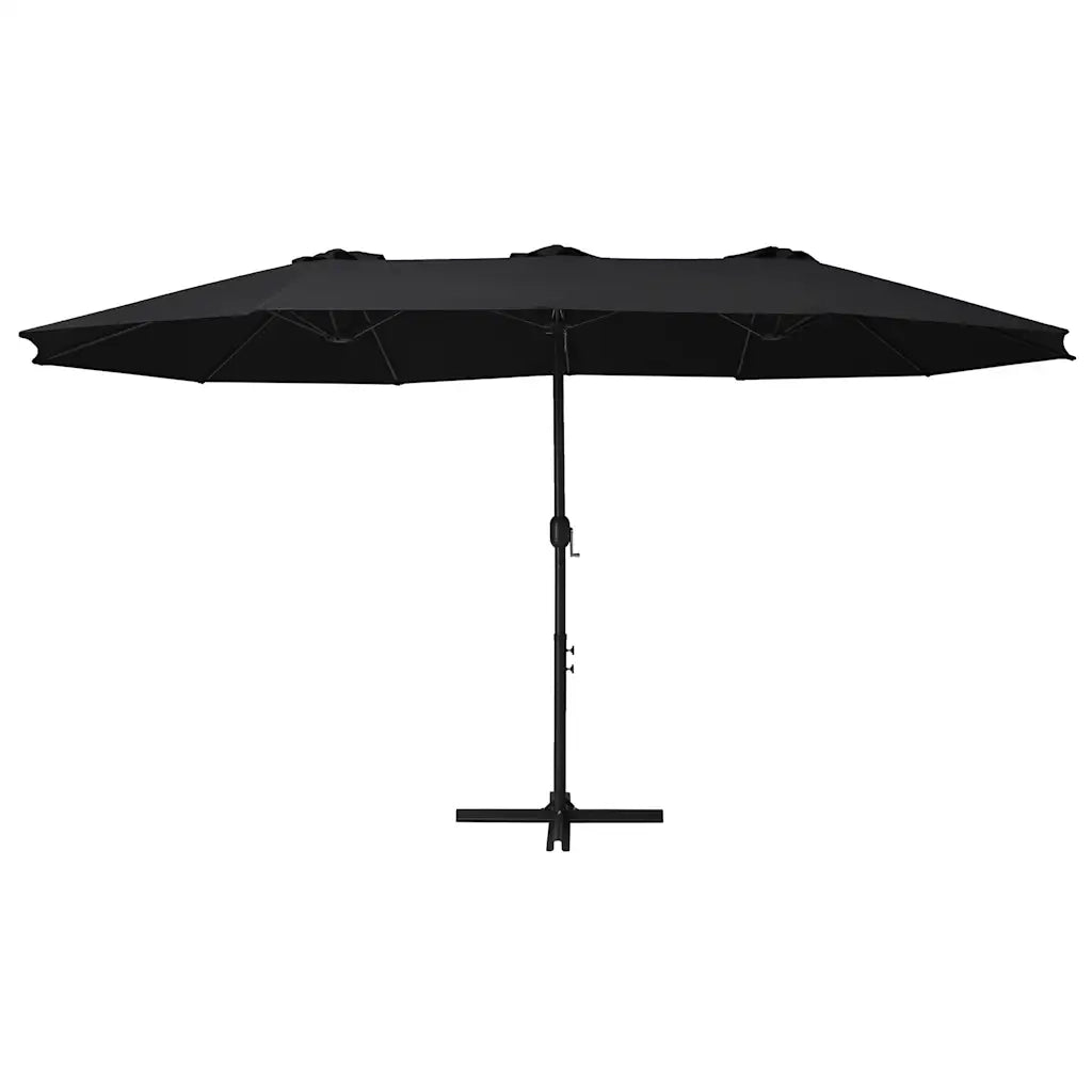 Ombrellone da Esterni Palo in Alluminio 460x270cm Nero 47302