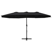 Ombrellone da Esterni Palo in Alluminio 460x270cm Nero 47302
