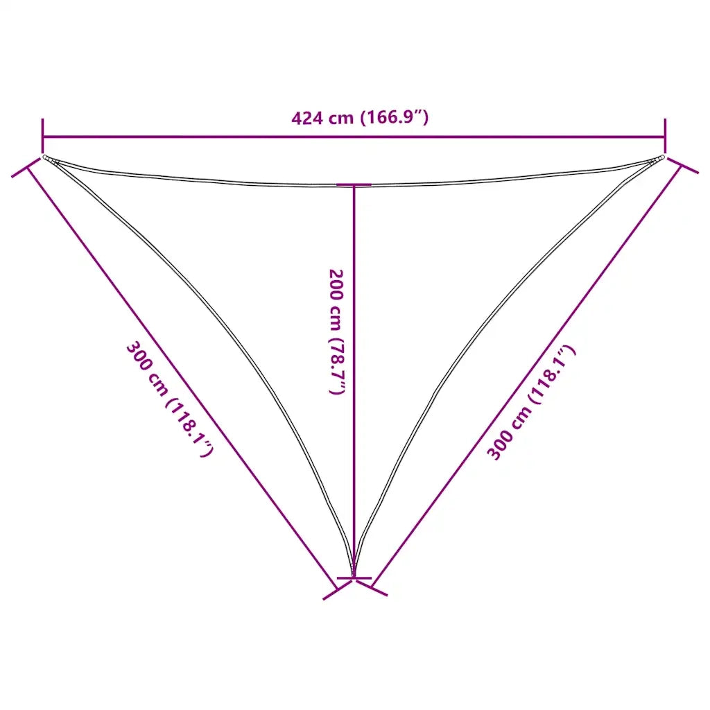 Parasole a vela | Telo Ombra | Vela da ombra Oxford Triangolare 3x3x4,24 m Verde Scuro
