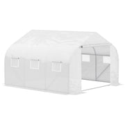 Serra Tunnel da Giardino ¨C zephmum ¨C Bianco Acciaio Galvanizzato 3.5x3x2 m