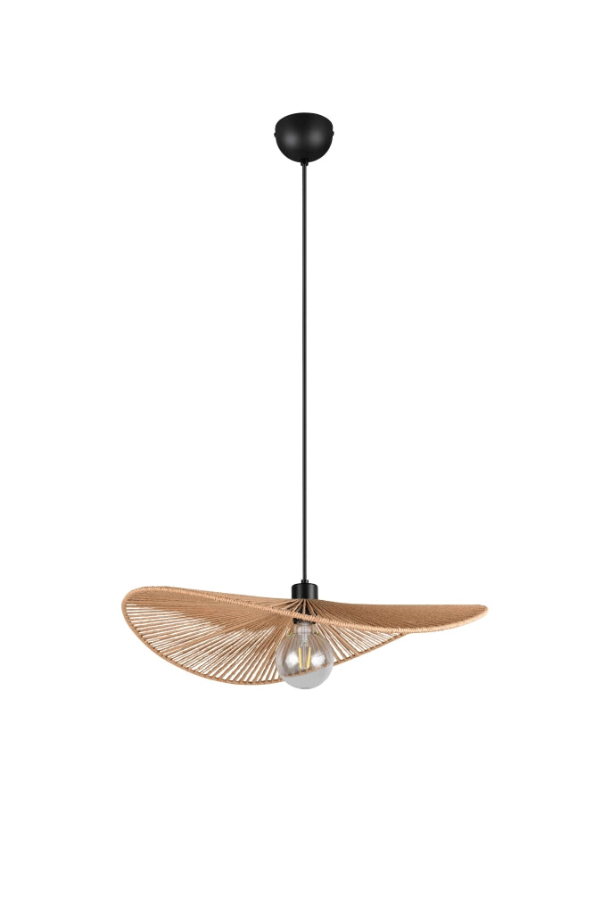 Lampada a sospensione, fibre naturali, D 58 cm, Laurine