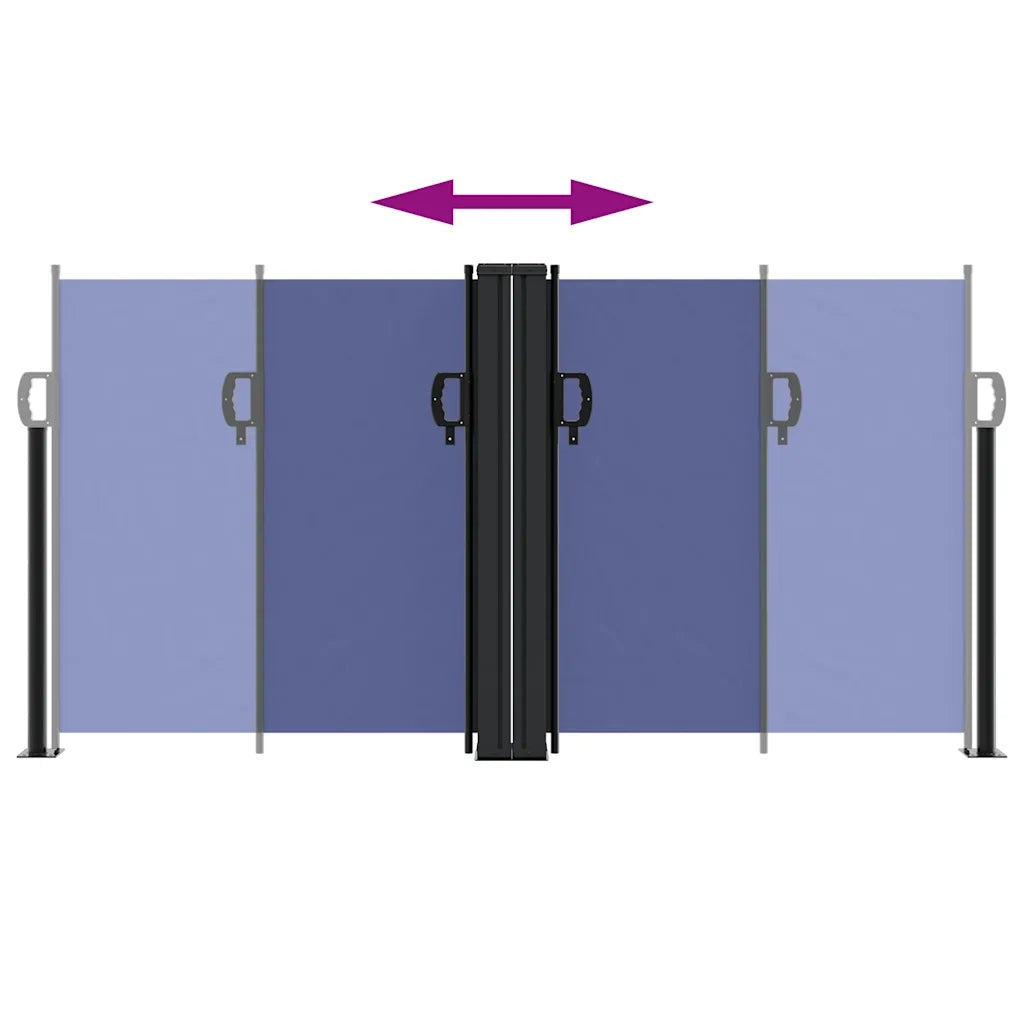 Tenda da Sole Laterale Retrattile Blu 120x600 cm 4004596
