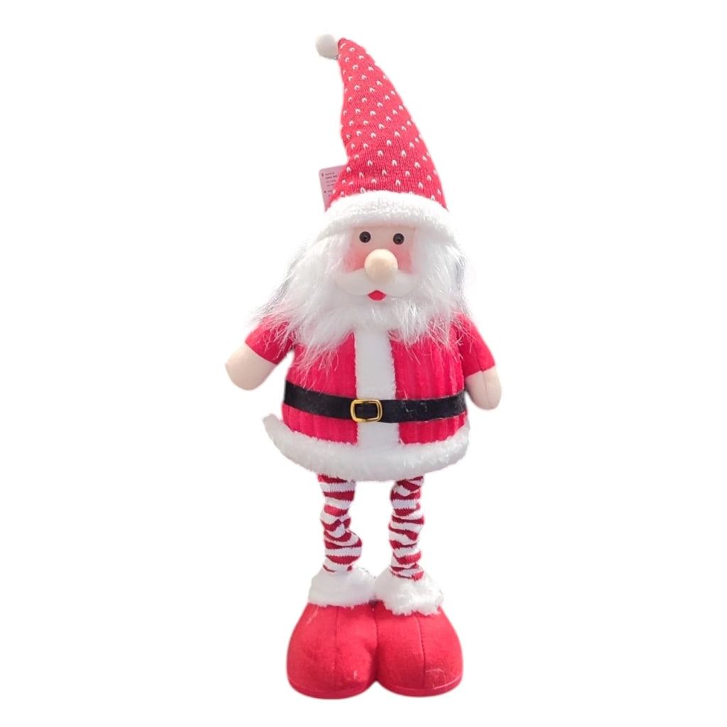 BABBO NATALE DECORATIVO CON GAMBE ALLUNGABILI ESTENSIBILE