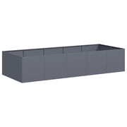 Fioriera | Cassetta per fiori | Vaso Antracite 200x80x40 cm in Acciaio