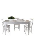 Tavolo shabby allungabile gamba a spillo legno massello bianco l.180 p.90 h.80 - Mobili 2G