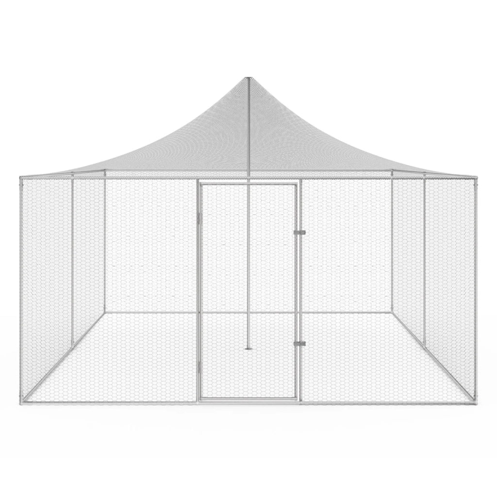 IDMarket - Pajarera de 12m² con techo de malla de 3x4M para animales de traspatio