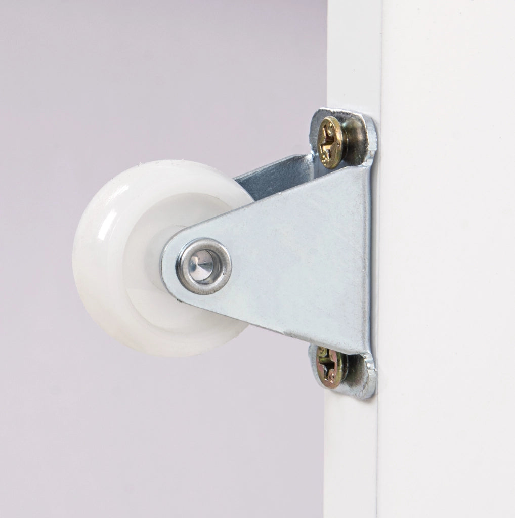 Cassetti per letto con 2 vani in legno bianco