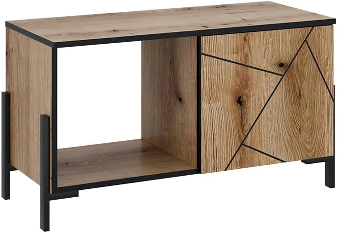 Credenza Hatto, Rovere, 84 x 80.1 cm, adatto per riporre e conservare in camera da letto
