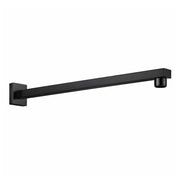 BRACCIO DOCCIA QUADRO IN OTTONE NERO OPACO PER SOFFIONI DOCCIA MODELLO SQUARE BLACK - LUNGHEZZA 30 CM - NERO OPACO  - AER