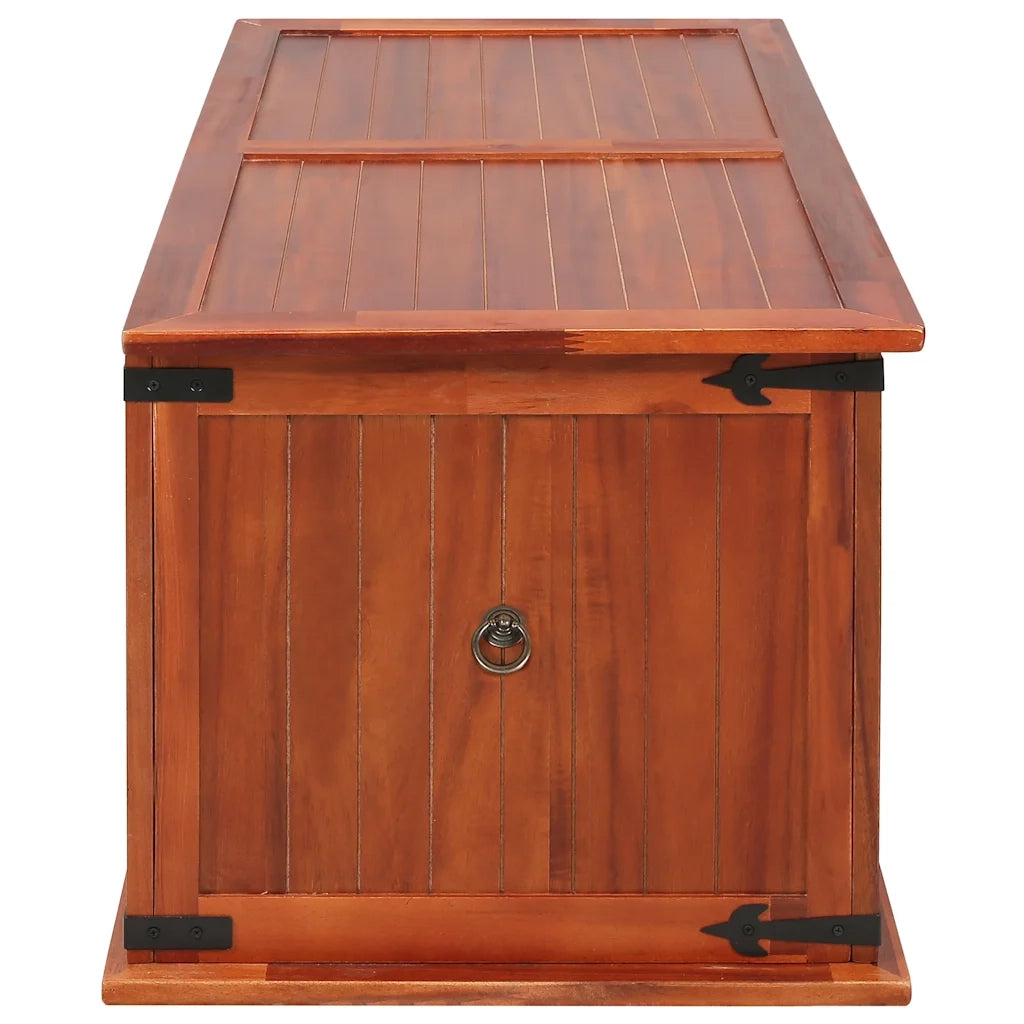 Cassapanca-Panca con Contenitore-Baule 79x34x32 cm in Legno Massello di Acacia
