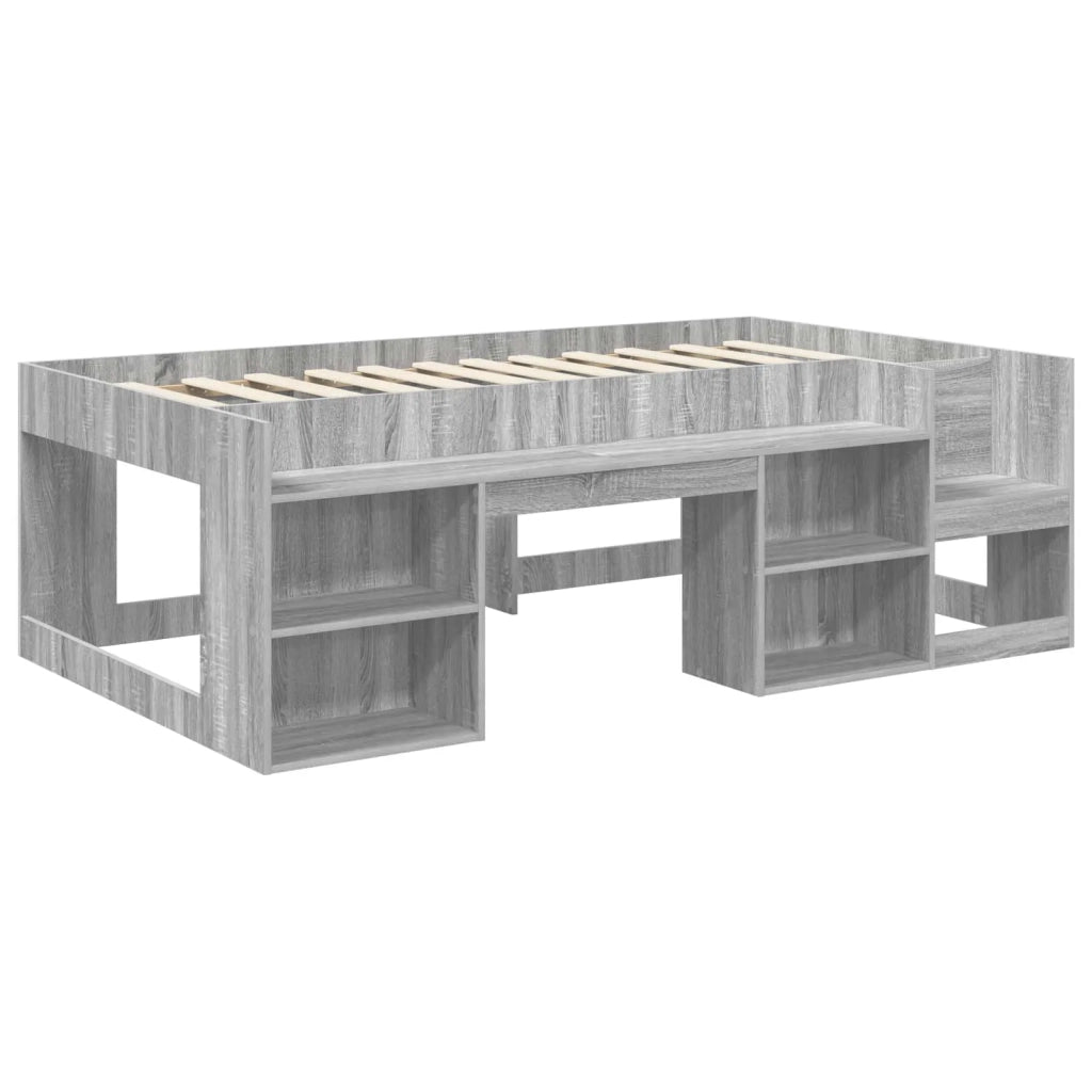 Struttura per Letto per Bambini con Ripostiglio Sonoma grigio 3422616