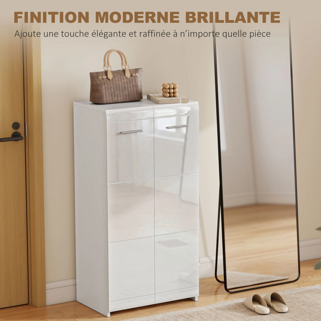 Scarpiera 10 paia ¨C zephmum ¨C bianco 55x36x108cm