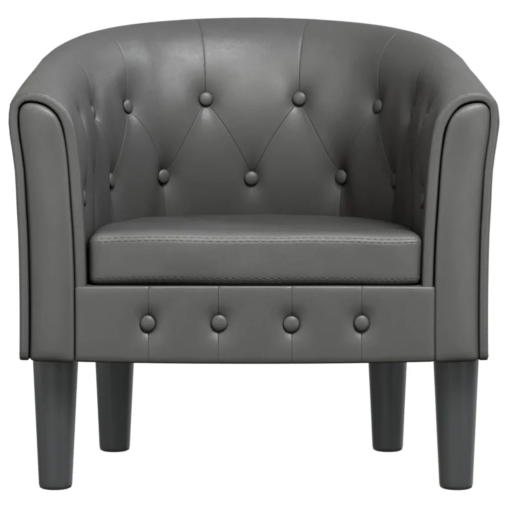 Divano Sedia-Poltrona Cabriolet Grigia in Similpelle 830072