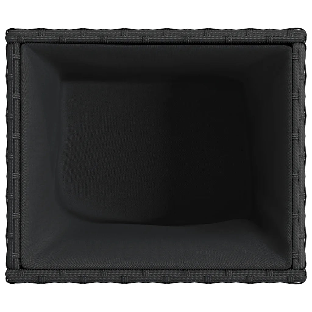 Fioriere da Giardino 2 pz Nere 36x30x32 cm in Polyrattan 3210531