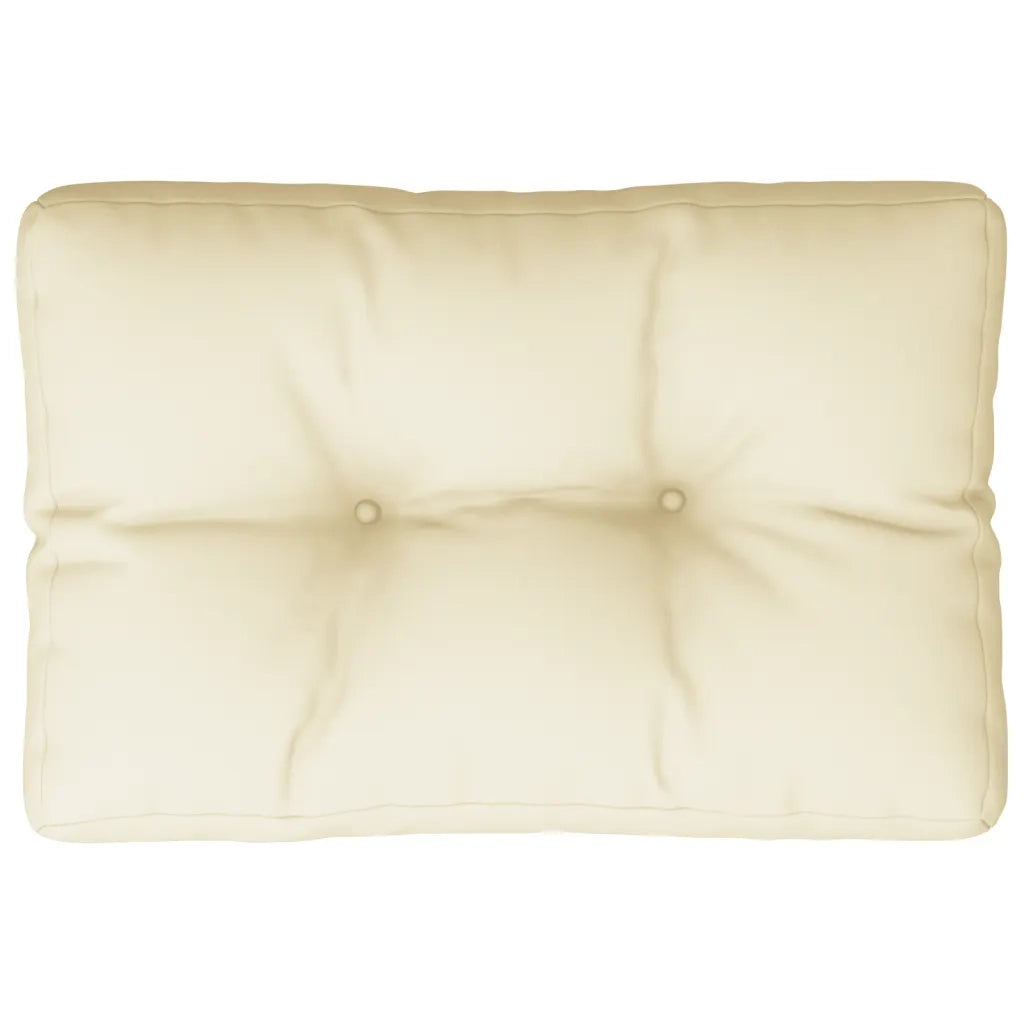 vidaXL Cuscino per Pallet Crema 50x40x12 cm in Tessuto