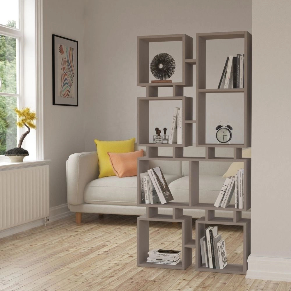 Libreria bifacciale 79x166,5 cm Rail tortora