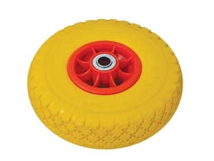 RUOTA PER CARRELLO PU PIENA MM.260 CERCHIO PLASTICA  ø mm.260x85 foro mm.20    ALTE