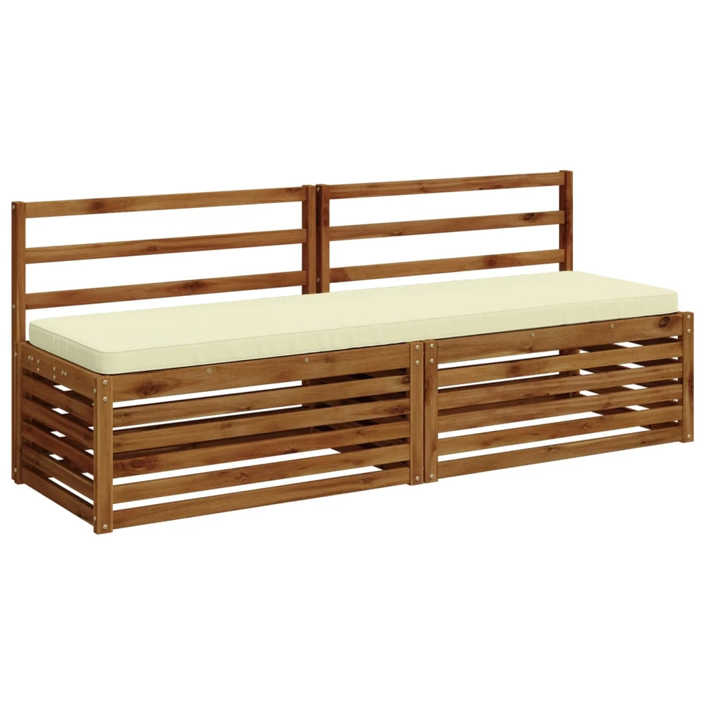 Cuscini per Panchina a 2 Pezzi VUGHT 2 pz 100% Poliestere Crema 952131