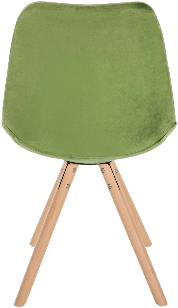 Sedia Sofia Velvet Verde chiaro,natura (rotondo)