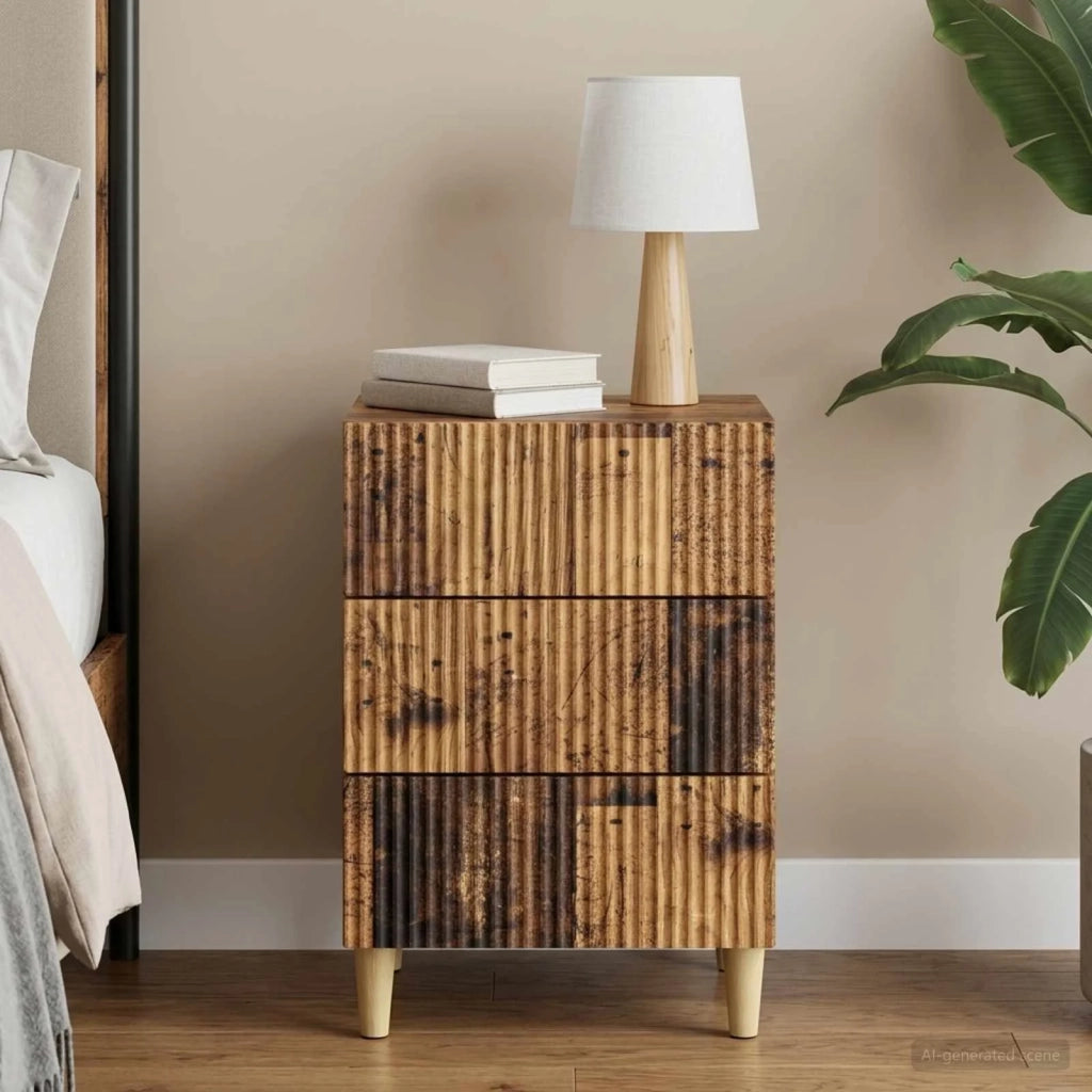 Armadio da Notte con cassetto Legno antico 43 x 41 x 66,5 cm 894563