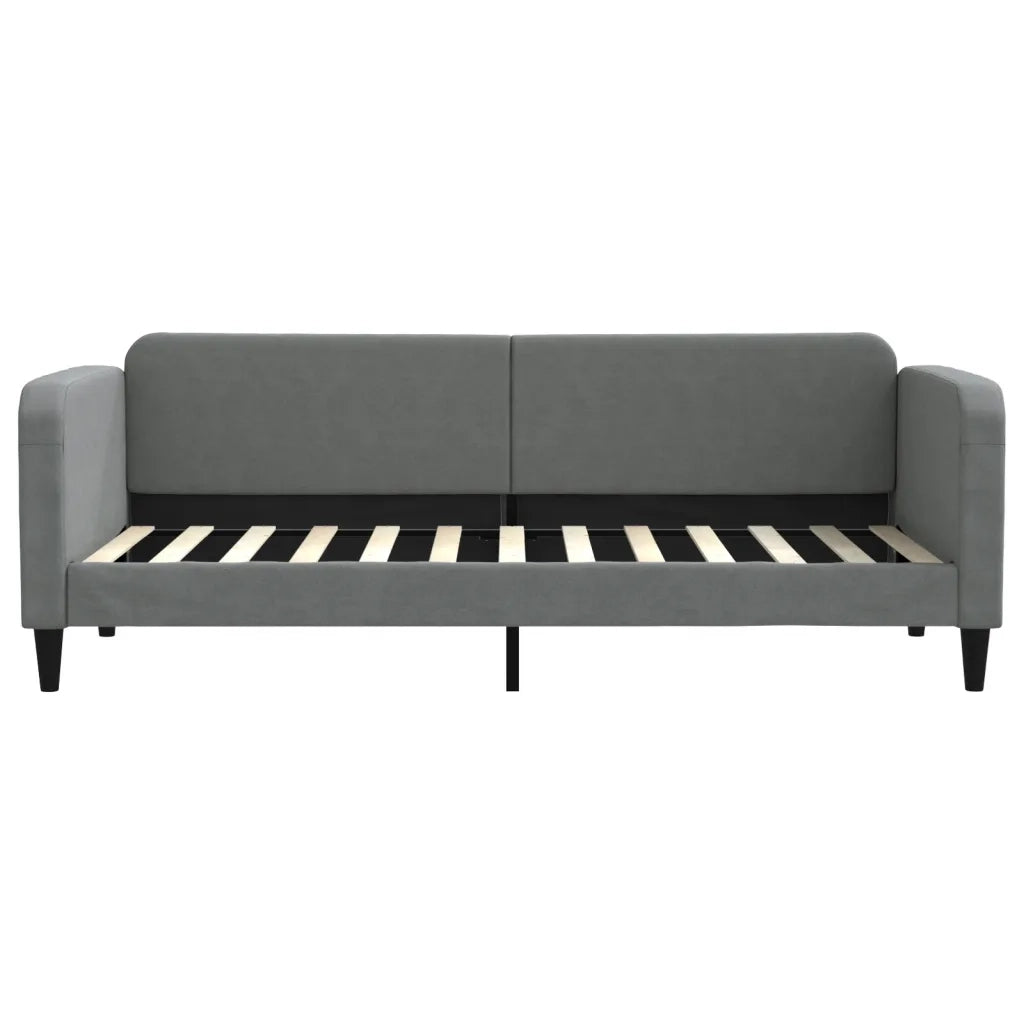 Divano letto | Sof¨¤ letto | Letto singolo Estraibile Cassetti Grigio Scuro 80x200cm Tessuto