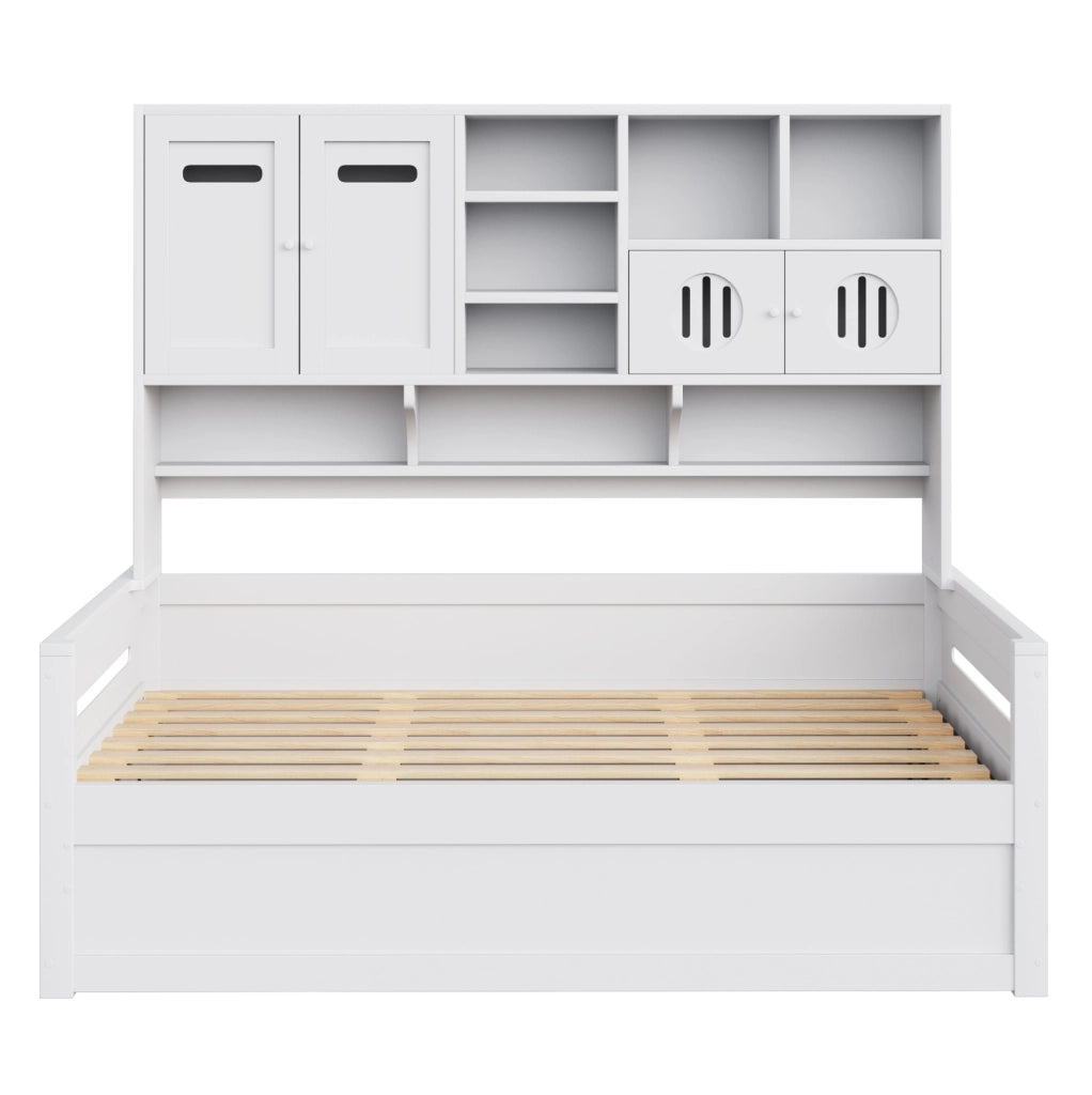 Letto singolo 90x200 cm con contenitore idraulico bianco