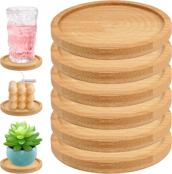 Decorazione di Tavolo in Stile - 6 Pezzi - Legno Naturale