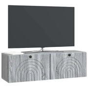 Mobile TV da Muro | Armadietto TV | Mobile Porta TV Grigio Sonoma 98 x 31 x 30 cm