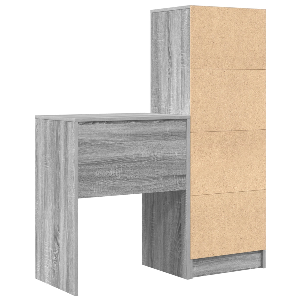 Scrivania con storage Grey Sonoma Legno ingegnerizzato