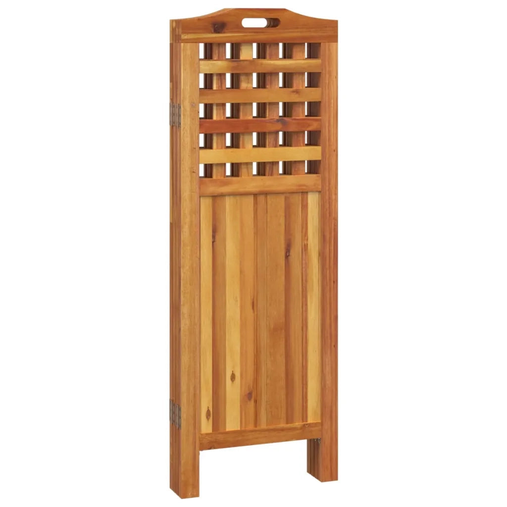 Divisorio a 4 Pannelli 162x2x115 cm Legno Massello di Acacia 318548